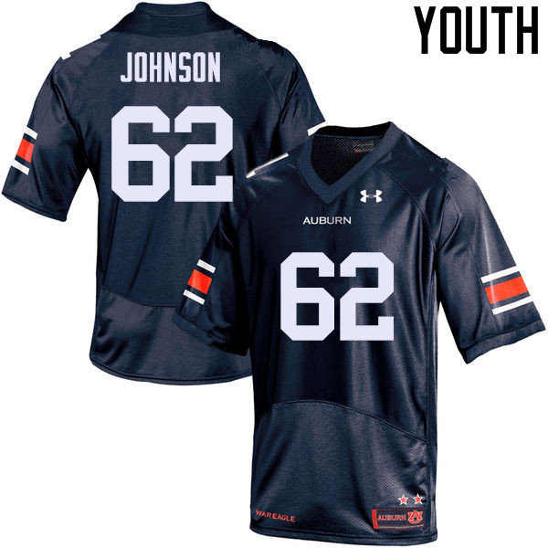 Auburn Tigers Youth Jauntavius Johnson #62 Navy Under Armour Stitched College NCAA Authentic Football Jersey VSR0874NB
